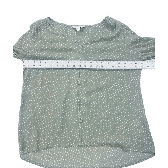 Market & Spruce Light Green in Polka Dot Print Lightweight Shirt Size Medium - Picture 7 of 8
